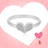 925 Rhodium Plated Majestic Heart Ring