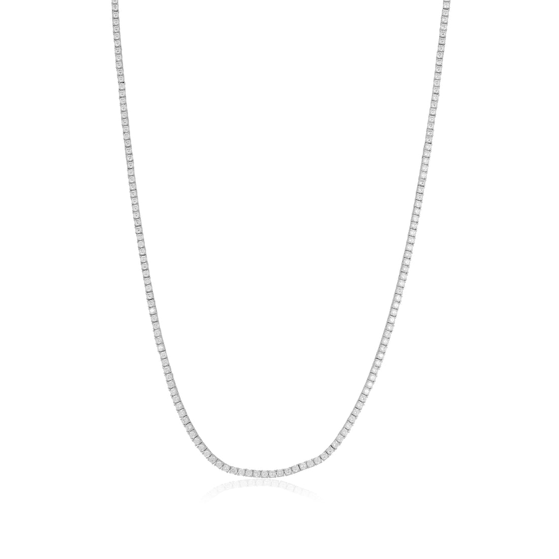 925 Rhodium Plated Round box Chain Necklace