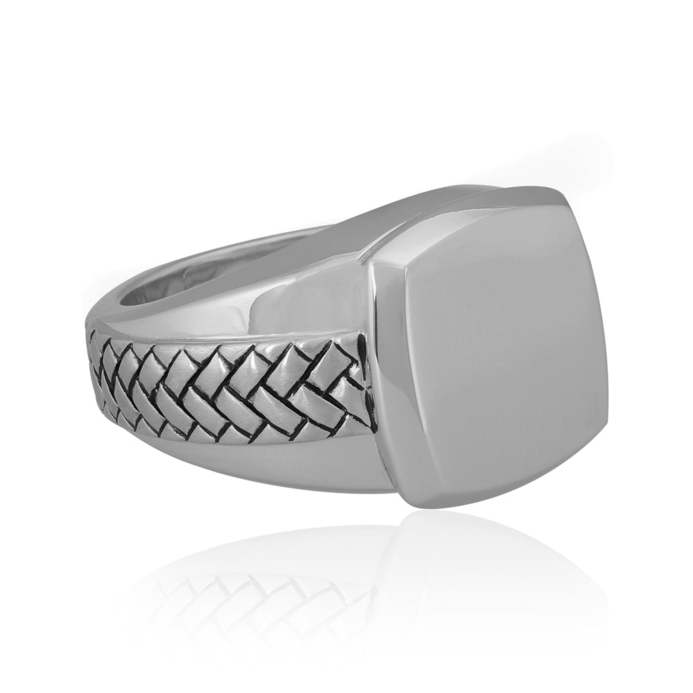 925 Rhodium Premium Engraving Ring