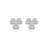 925 Rhodium Sterling Silver Petal Heart Earrings for Women