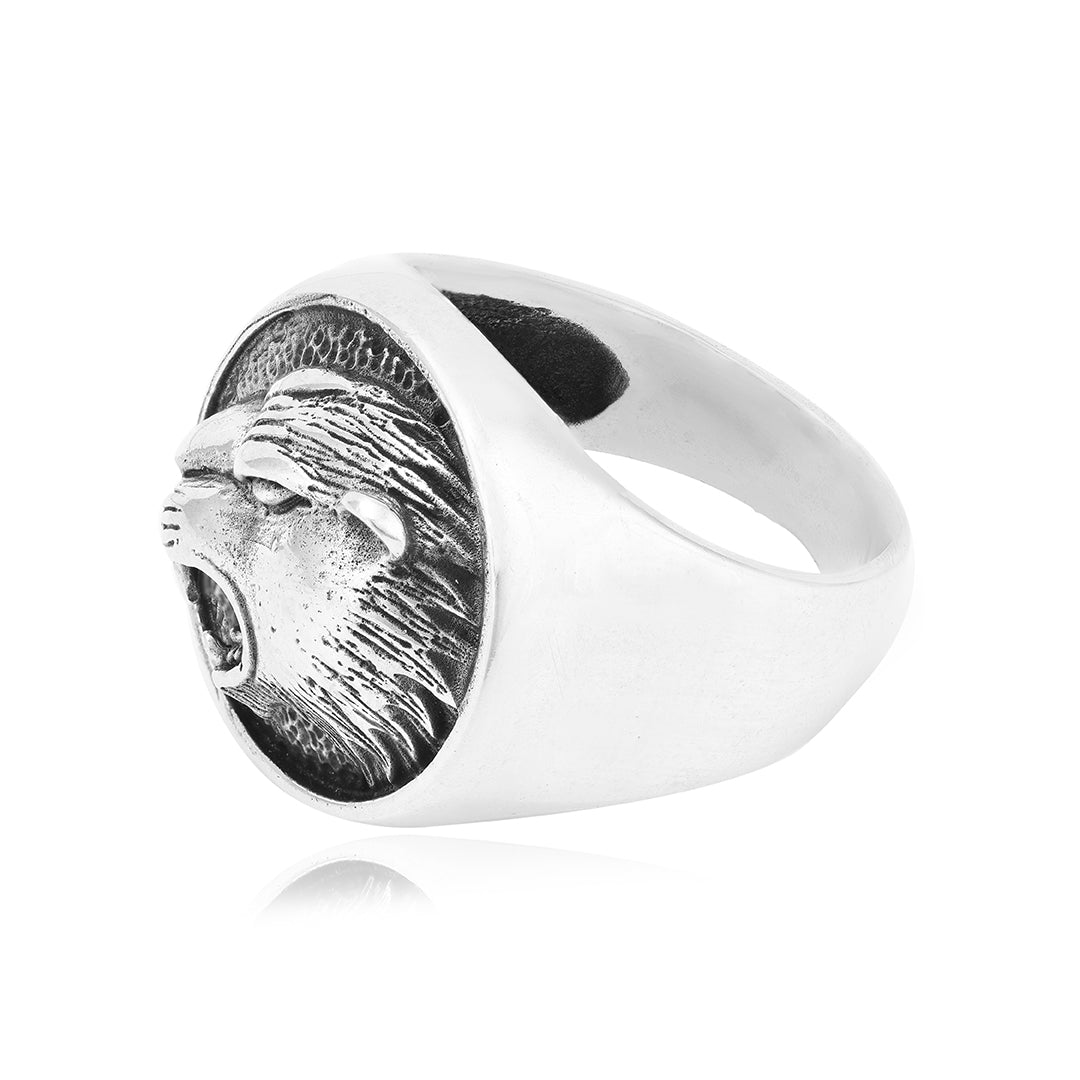 925 Roaring Panther Sterling Silver Ring