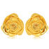 925 Rose Flower Gold Plated Silver Stud Earring