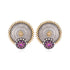 925 Round Shape Floral Sterling Silver Stud
