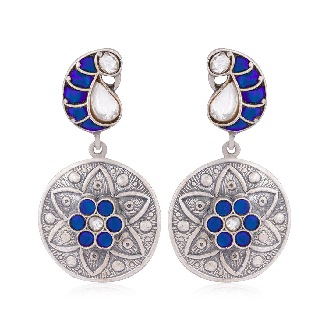 925 Royal Blue Cascade Sterling Silver Earring
