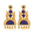 925 Royal Blue Gold Plated Earrings