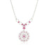 925 Ruby Mandala Radiance Rhodium Plated Necklace