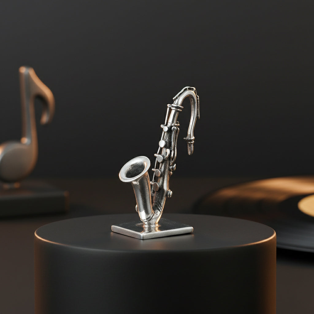 925 Saxophone Graceful Sterling Silver miniature