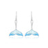 925 Seafarer’s Whale Tail Rhodium Plated Earrings