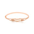 925 Serenity Wave Rose Gold Plated Kada 
