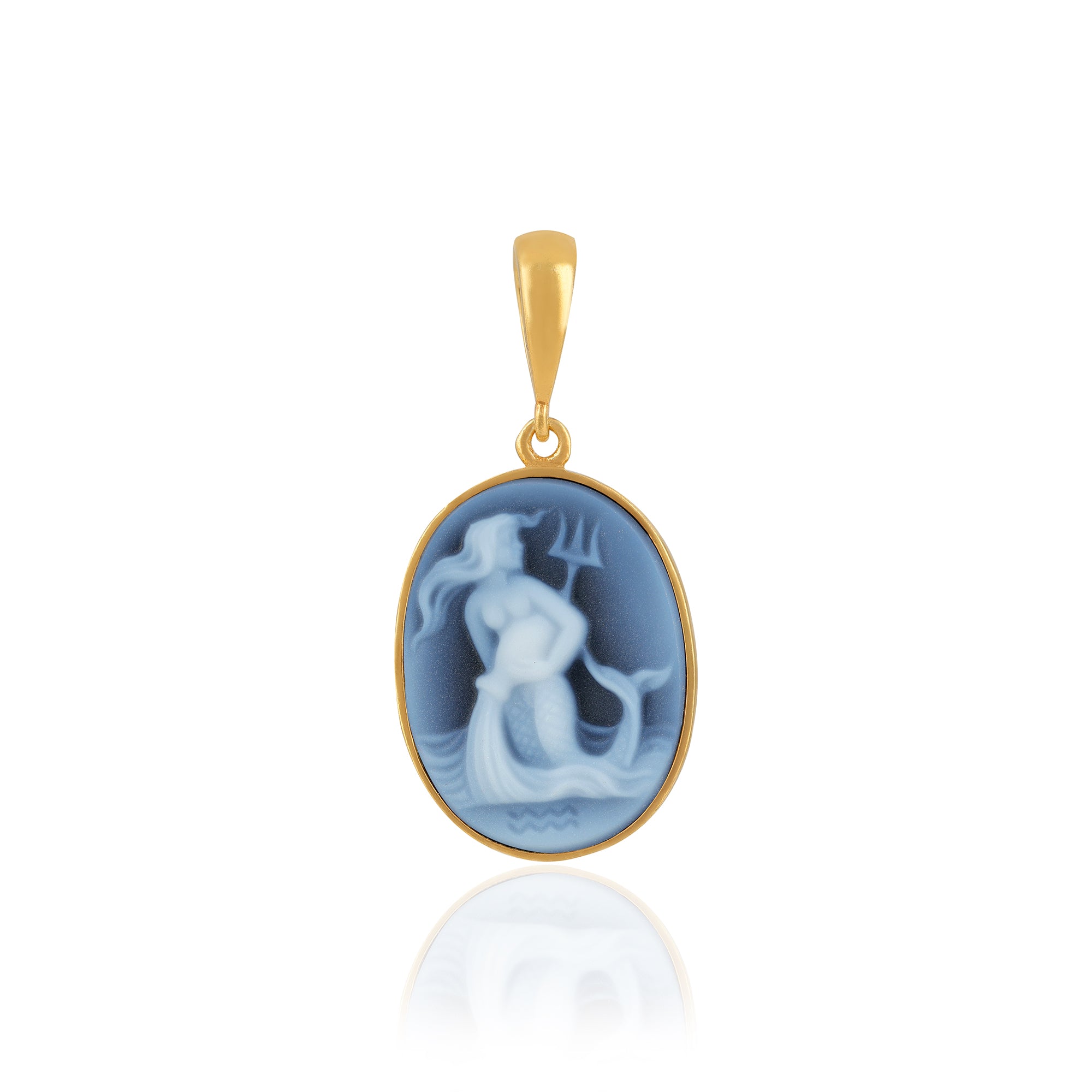 925 Sterling Silver Aquarius Zodiac Agate Gold Plated Pendant for Men and Women