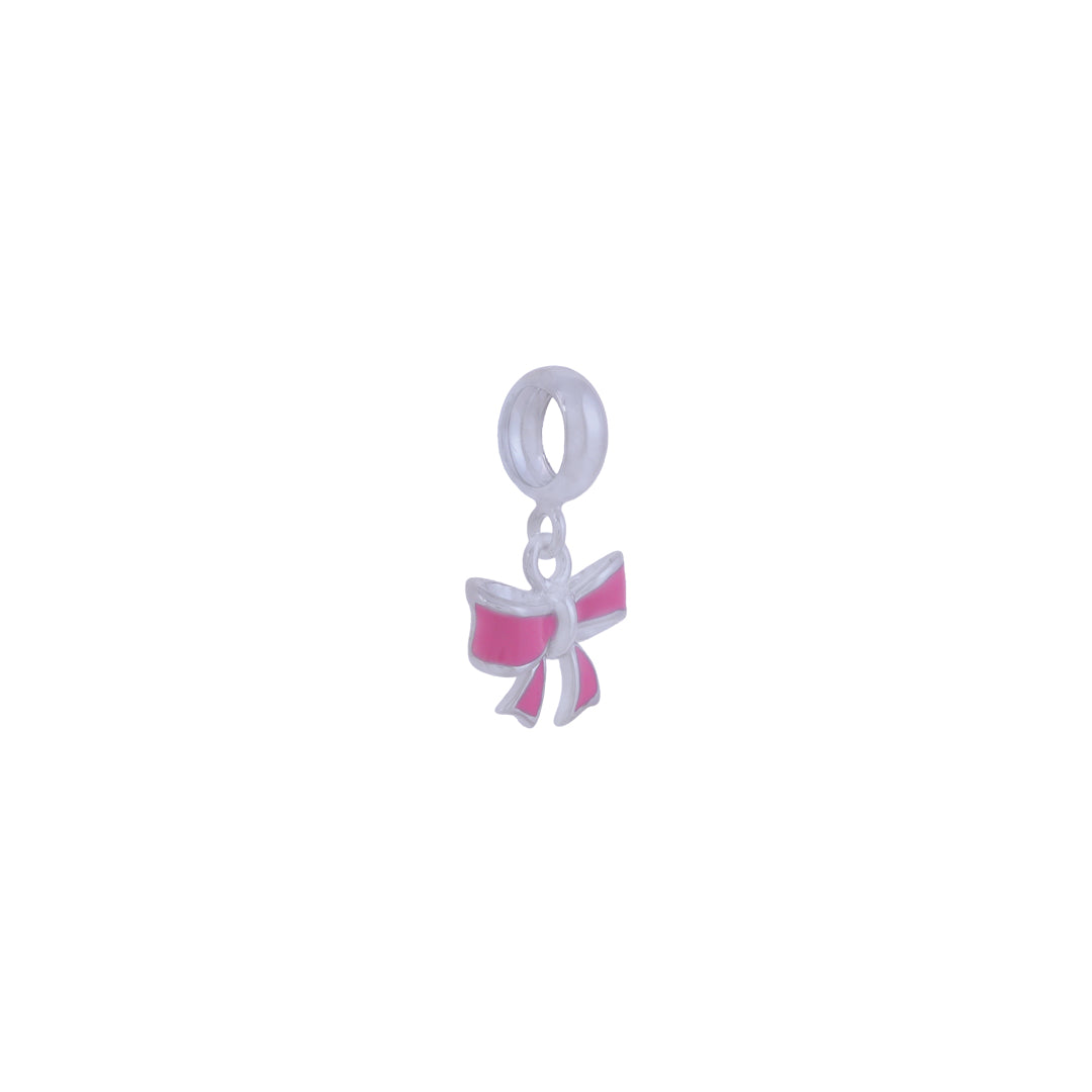 925 Sterling Silver Blush Knot Rhodium Plated Pendant For Kids