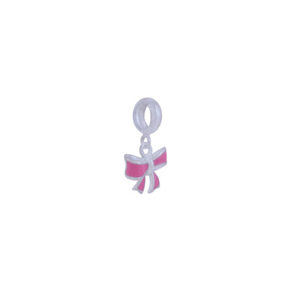 925 Sterling Silver Blush Knot Rhodium Plated Pendant For Kids