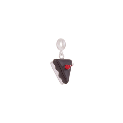 925 Sterling Silver Choco Truffle Cake Rhodium Plated Pendant For Kids