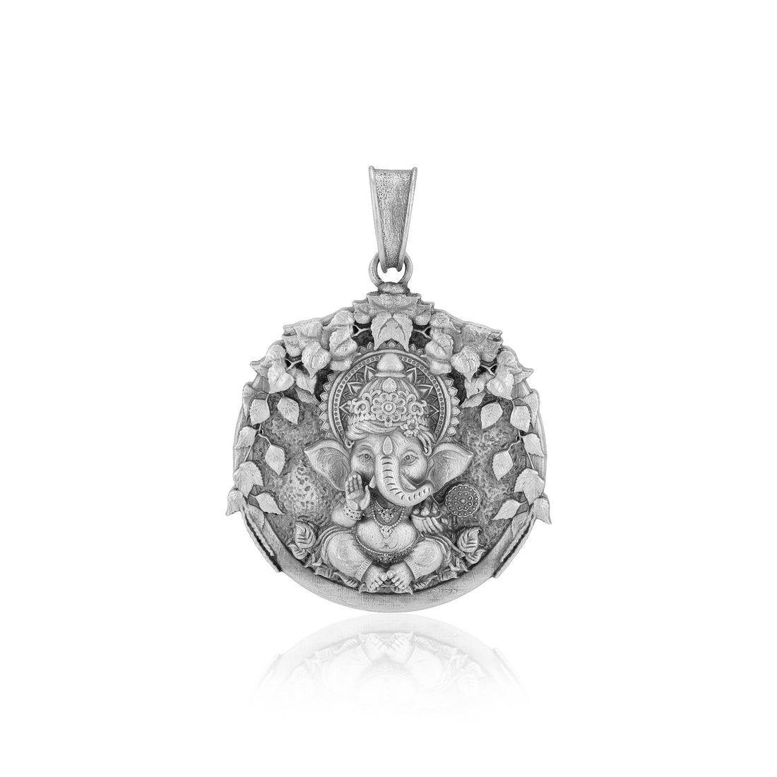 925 Sterling Silver Cute Baby Ganesha Oxidised Pendants for Men &amp; Women