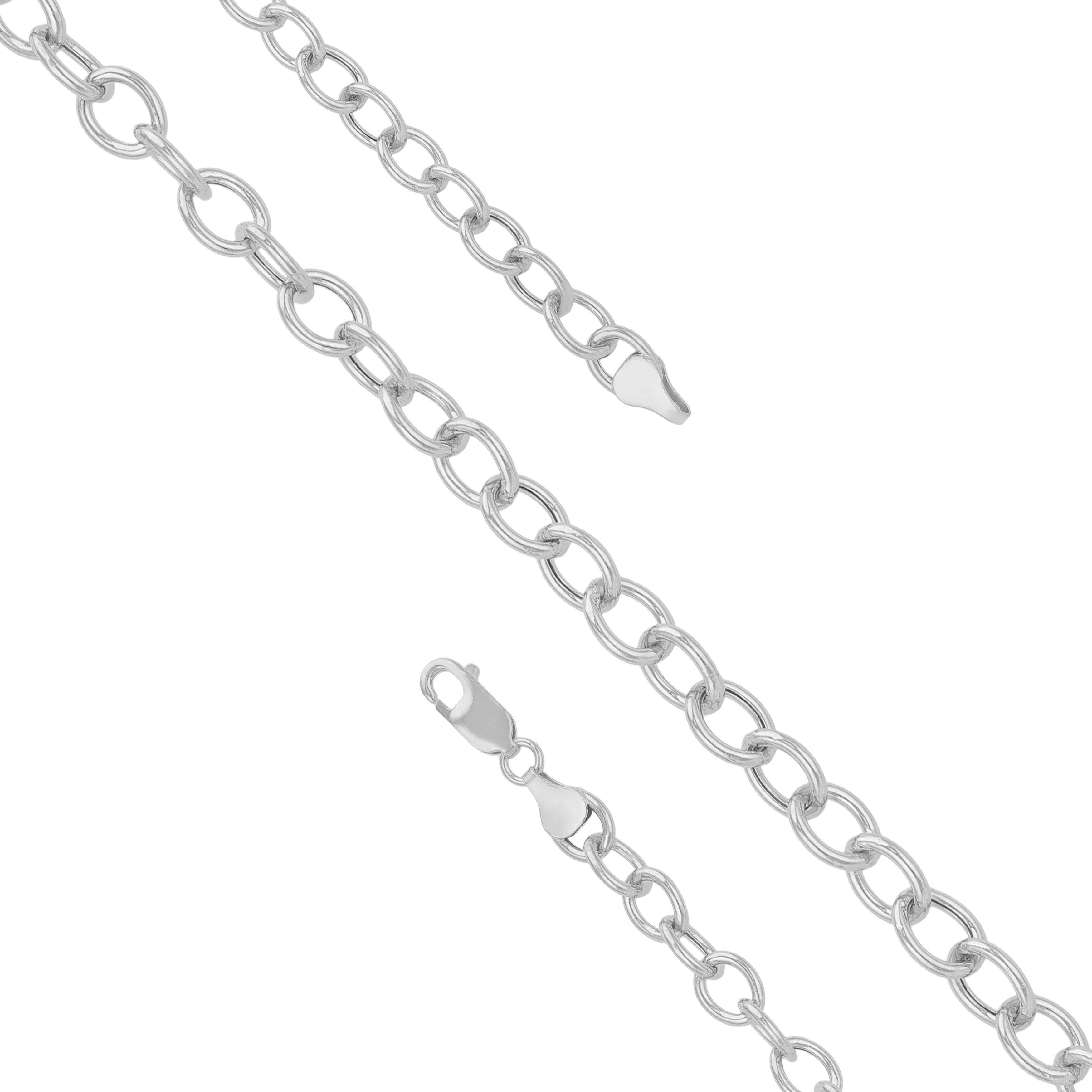 925 Sterling Silver Dynamo Circle Link Bracelet for Men