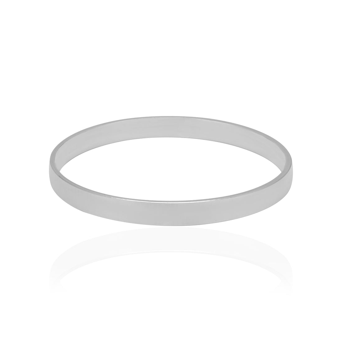 925 Silver Eternal Core Matte Polish Rhodium Plated Kada for Men