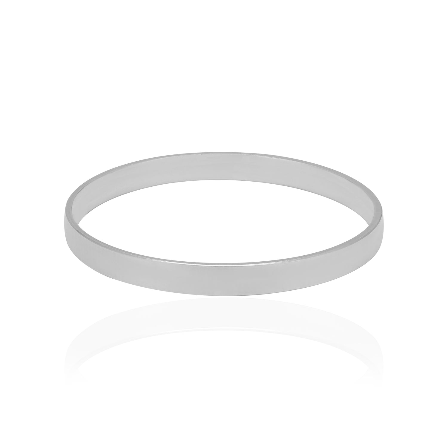 925 Silver Eternal Core Matte Polish Rhodium Plated Kada for Men