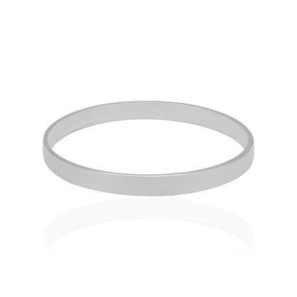 925 Silver Eternal Core Matte Polish Rhodium Plated Kada for Men