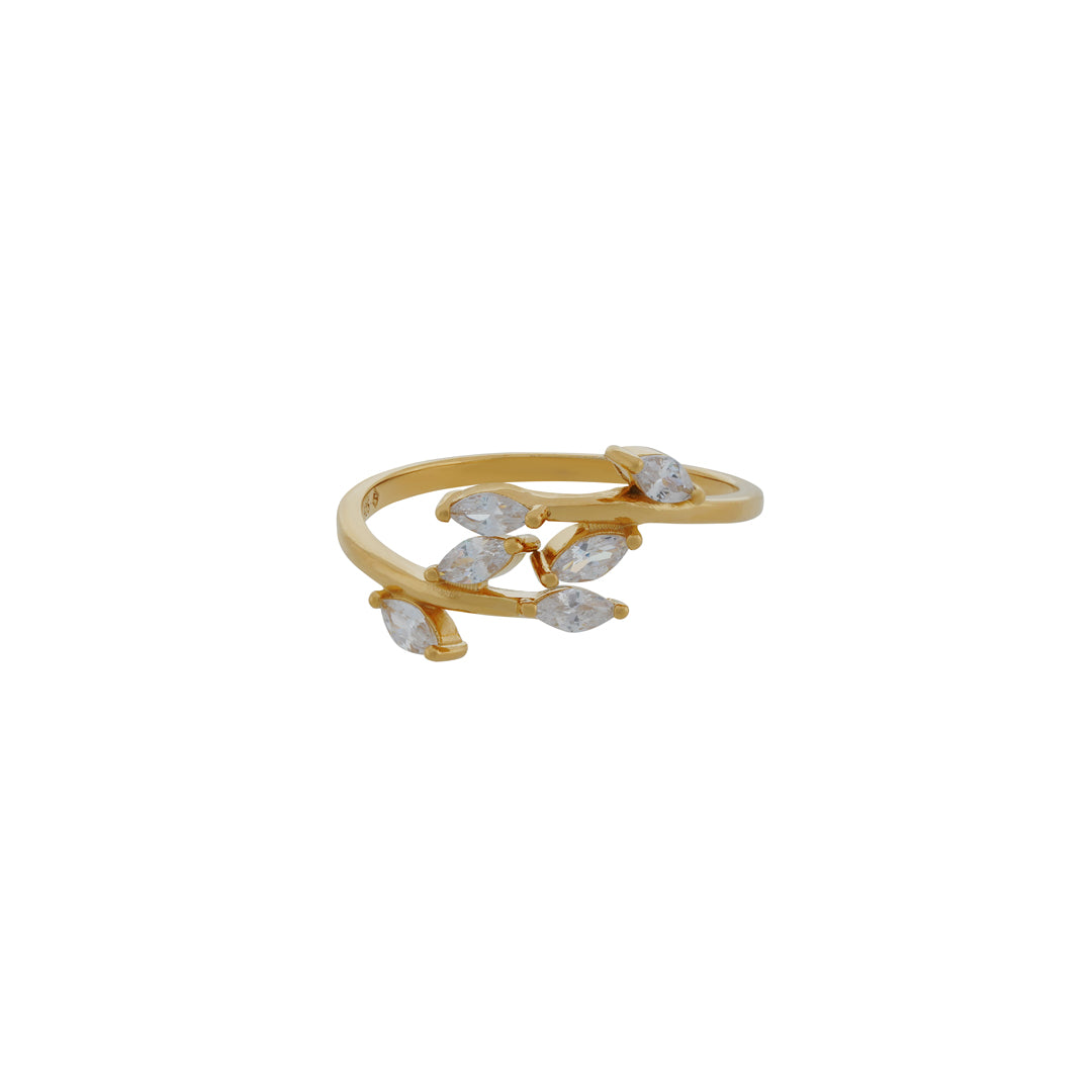 925 Gold Plated Royal Silver Ring 