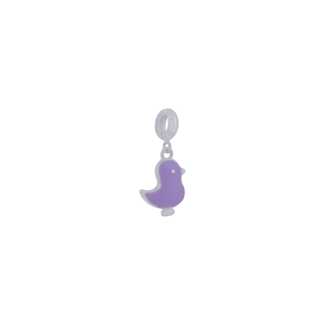 925 Sterling Silver Lavender Flutter Rhodium Plated Pendant For Kids