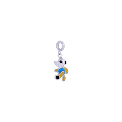 925 Sterling Silver Little Mousie Rhodium Plated Pendant For Kids