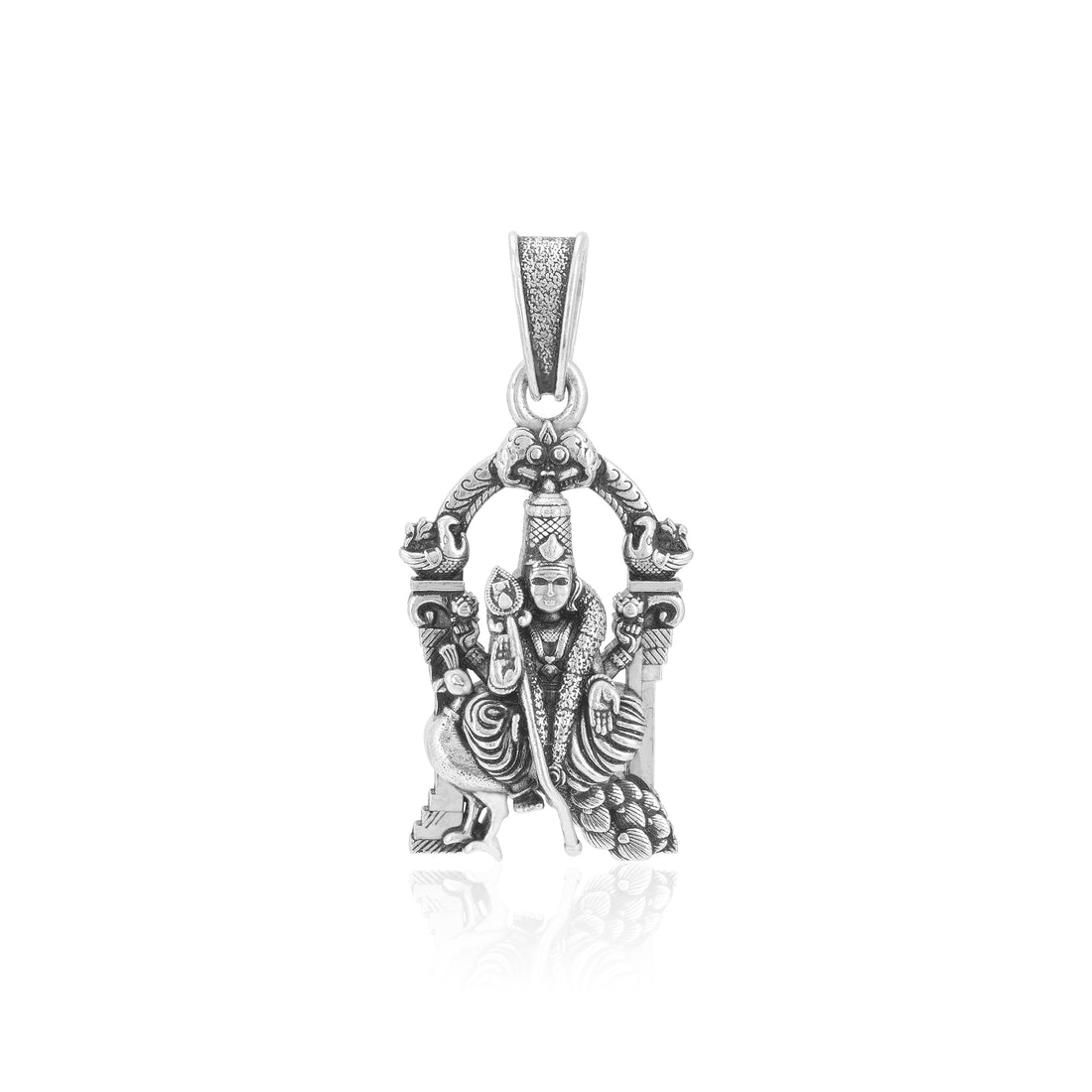 925 Silver Oxidised Lord Murugan Oxidised Pendants for Men & Women