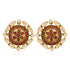 925 Silver Polki Turquoise Gold Plated Earrings