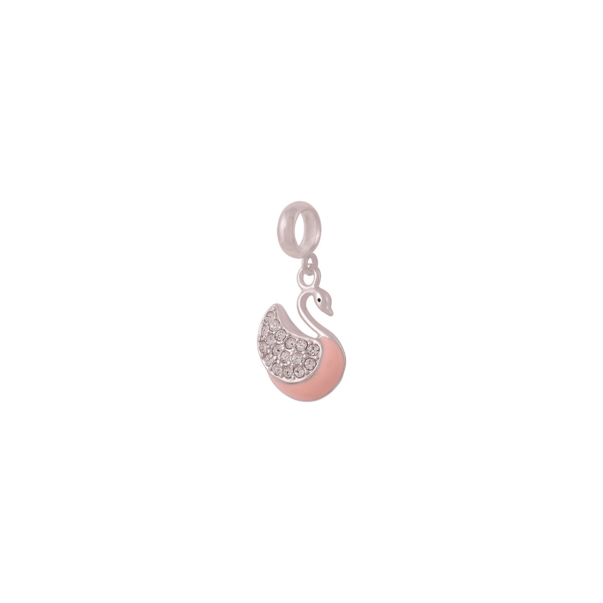 925 Sterling Silver Princess Swan Pendant