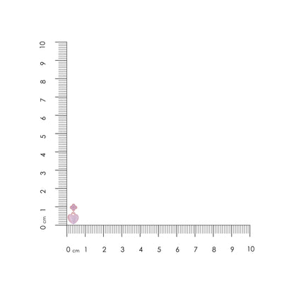 Measurement of a small pink Earring on a ruler