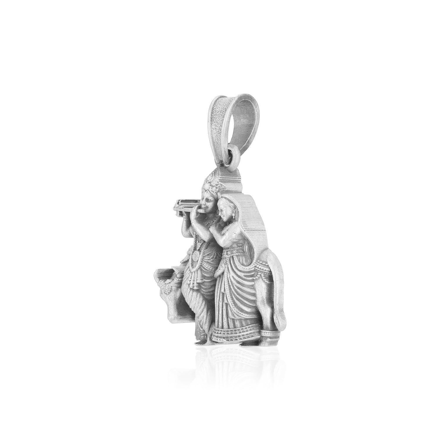 925 Sterling Silver Sri Krishna Radha Oxidised Pendants For Men &amp; Women