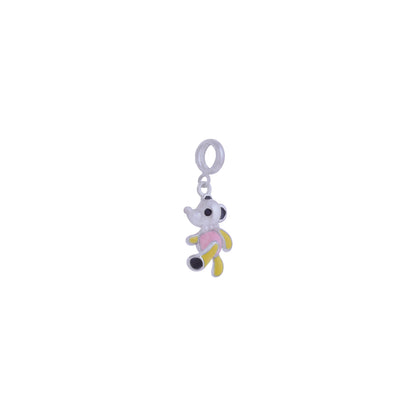 925 Sterling Silver Tiny Mouse Rhodium Plated Pendant For Kids