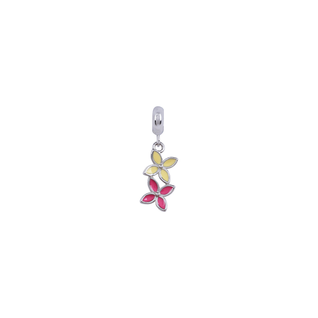 925 Sterling Silver Yellow  floral Pendant