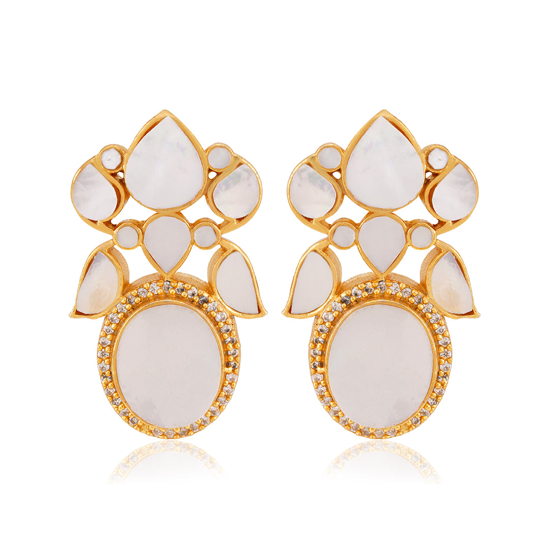 925 Sparkling Big Stone Silver Earring