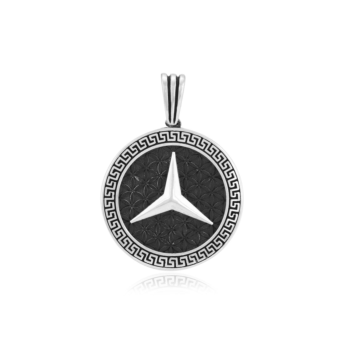 925 Star Of Mercedes Benz Oxidised Pendant