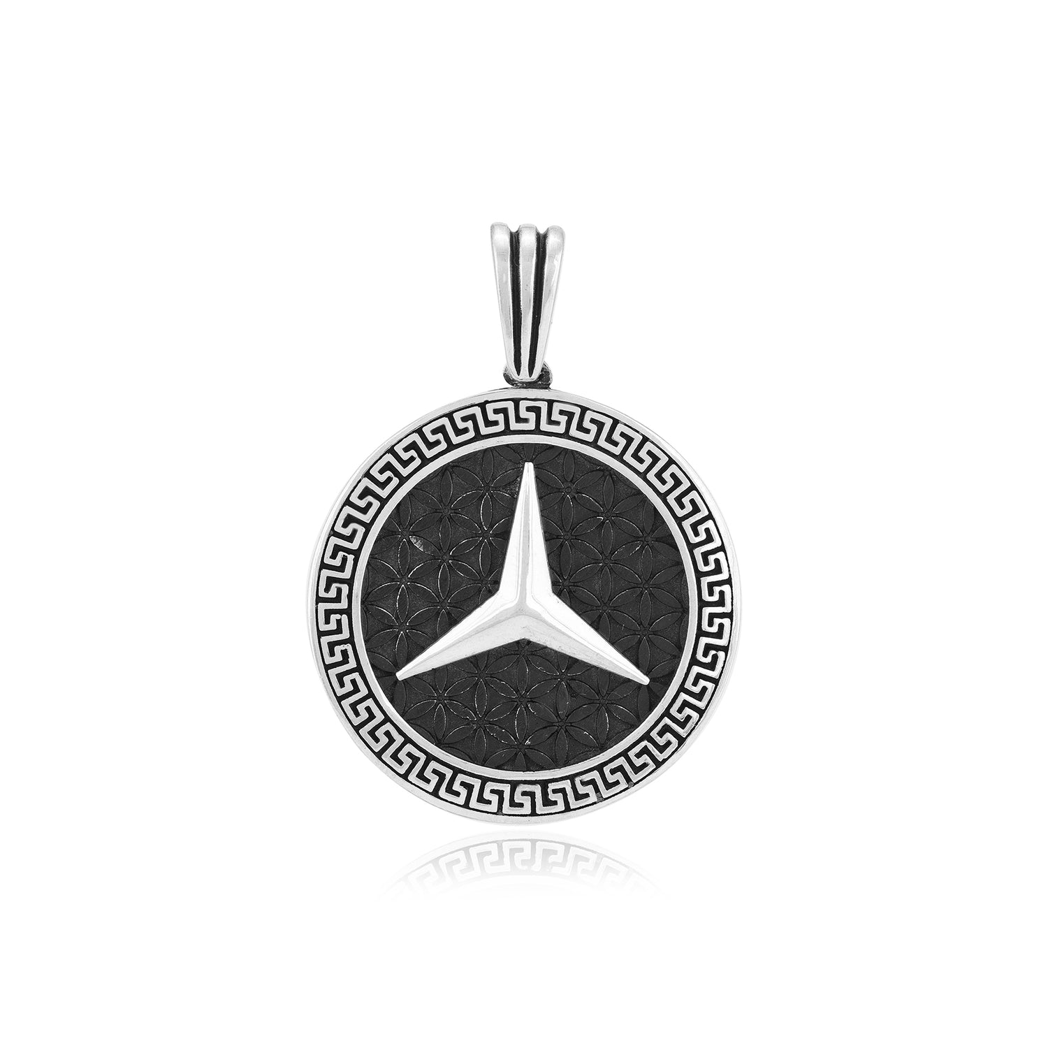 925 Star Of Mercedes Benz Oxidised Pendant