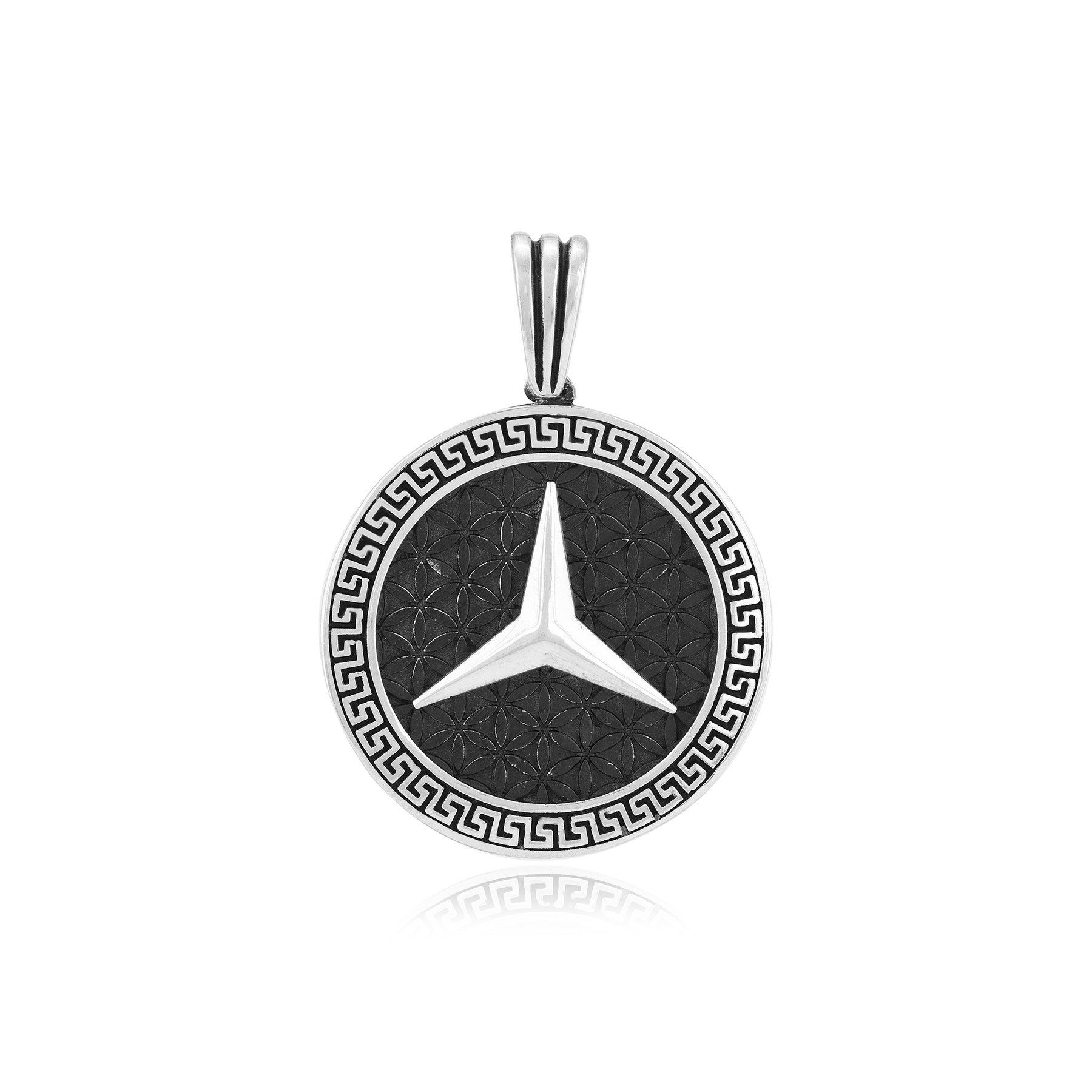 925 Star Of Mercedes Benz Oxidised Pendant