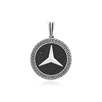 925 Star Of Mercedes Benz Oxidised Pendant