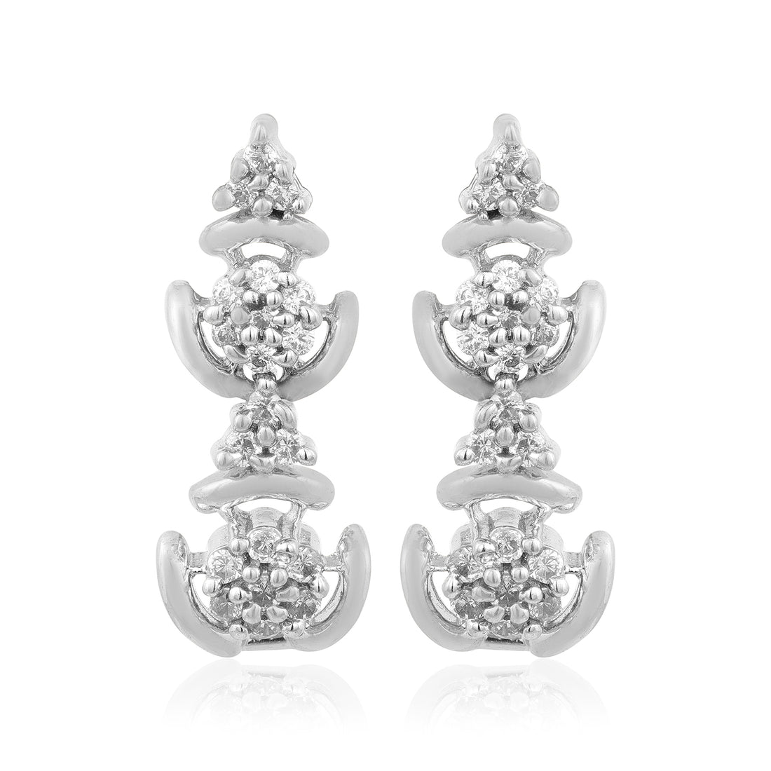 925 Starlit Bead Elegance Sterling Silver Earrings