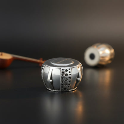 925 Starry Drum Sterling Silver Miniature