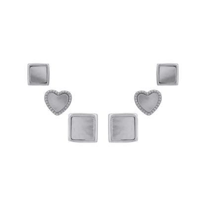 925 Sterling Silver AIDOL Allure Multi-Piercing Earring Set