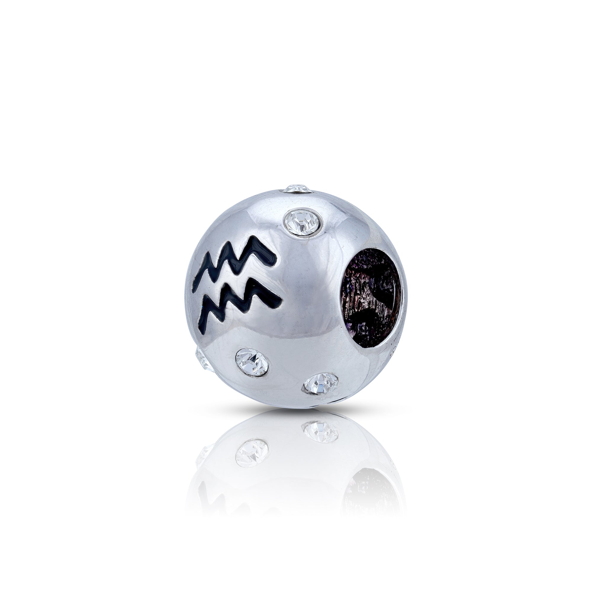 925 Sterling Silver Aquarius Aura Charm Pendant for Women