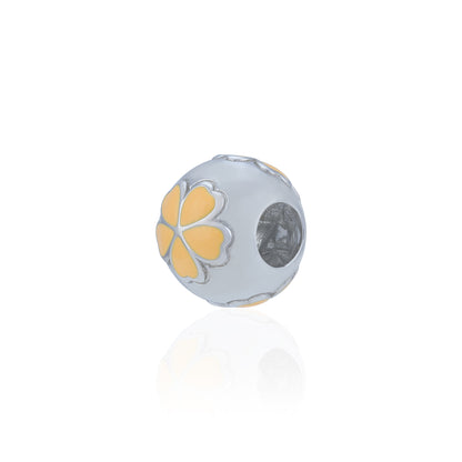 925 Sterling Silver Citrine Blossom Radiance Charm Pendant for Women