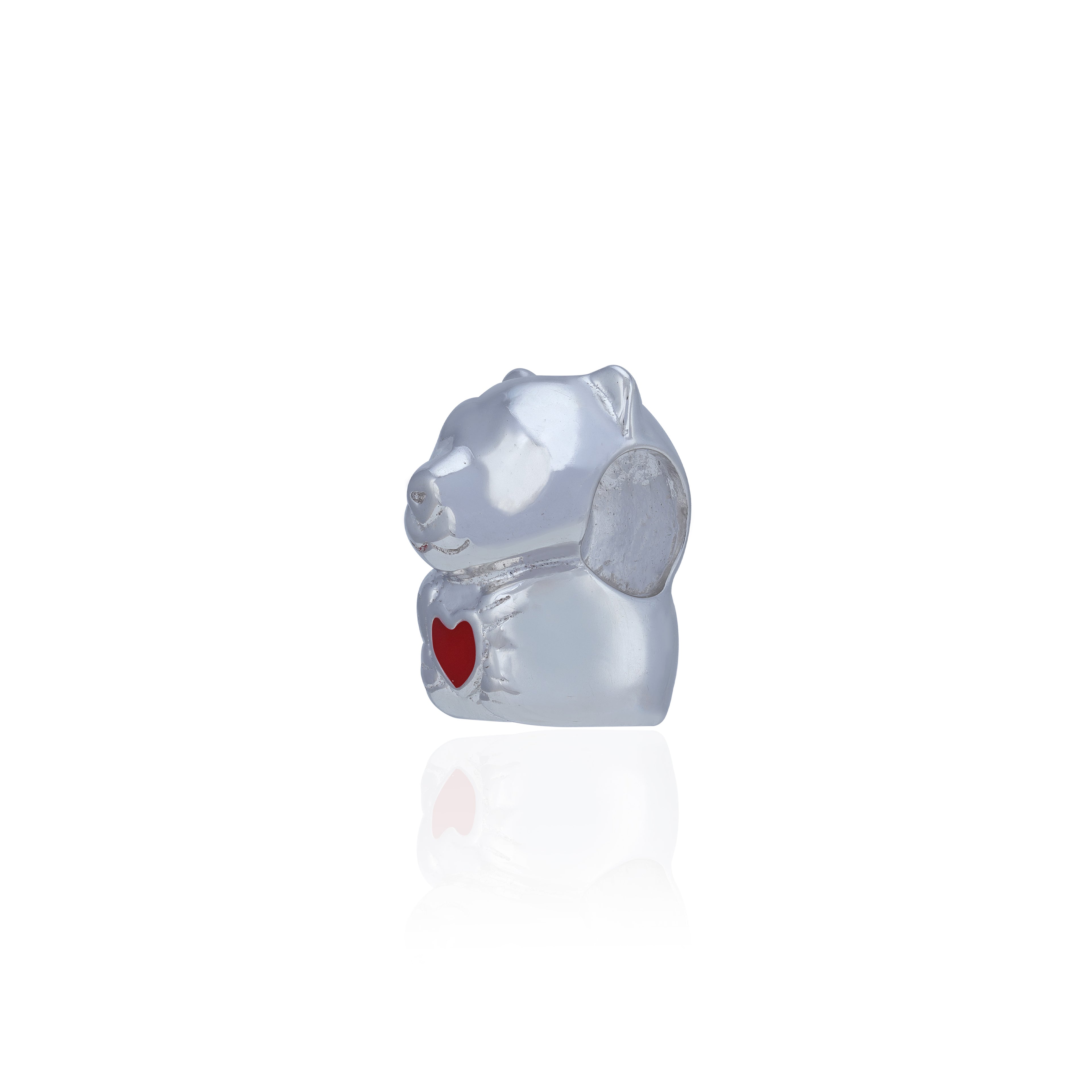 925 Sterling Silver Crimson Hug Cub Charm Pendant for Women