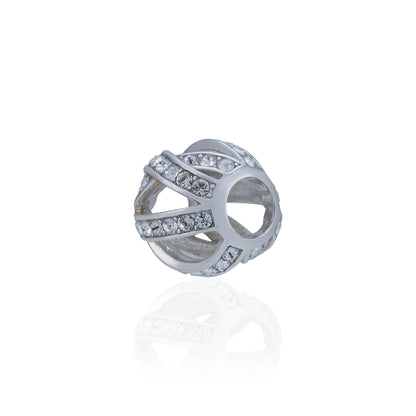 925 Sterling Silver Crystal Crossflow Elegance Charm Pendant for Women