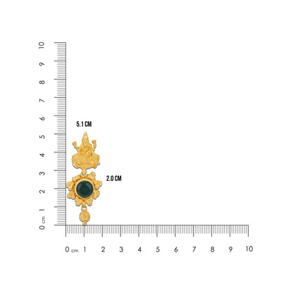 925 Sterling Silver Divine Green Floral Charm Earrings for women