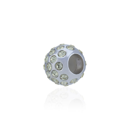 925 Sterling Silver Enchanted Bubble Pave Charm Pendant for Women