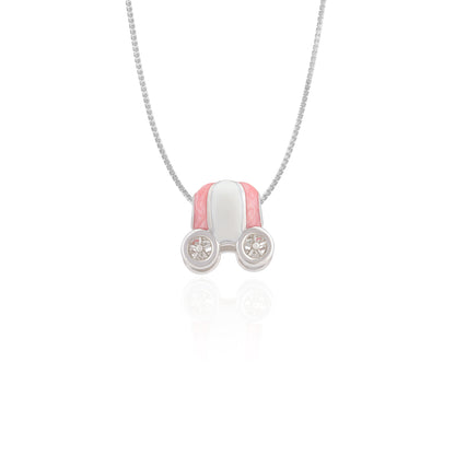 925 Sterling Silver Fairytale Journey Coach Charm  Pendant for Women