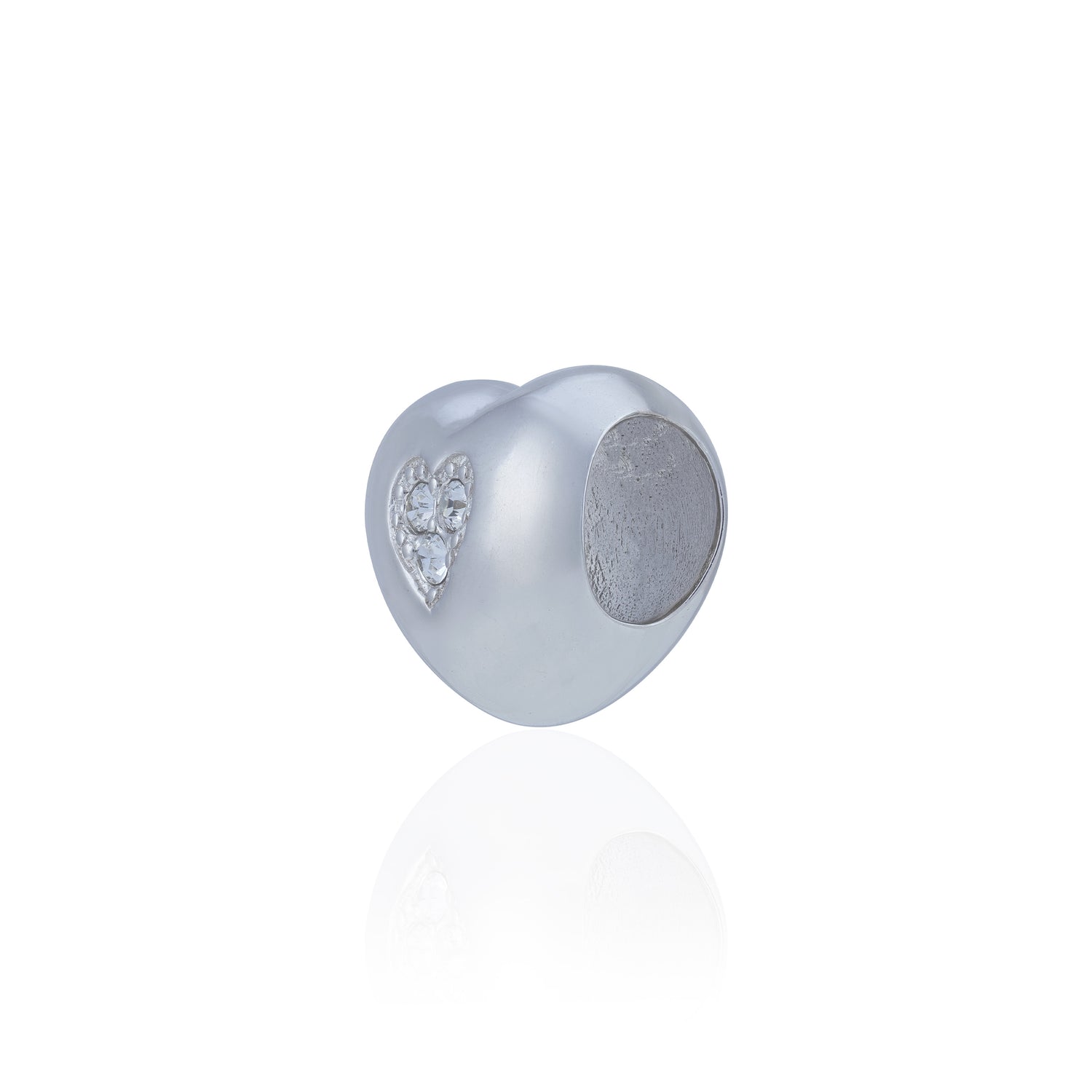 925 Sterling Silver Glimmer Heart Charm Pendant for Women
