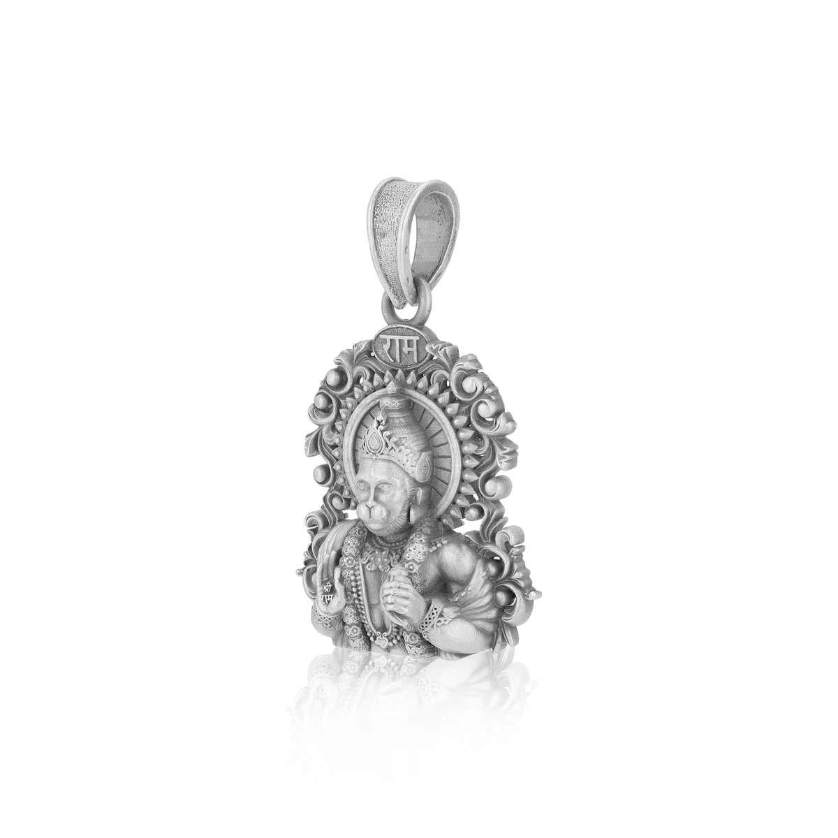 925 Sterling Silver Lord Hanuman Blessing Oxidised Pendant