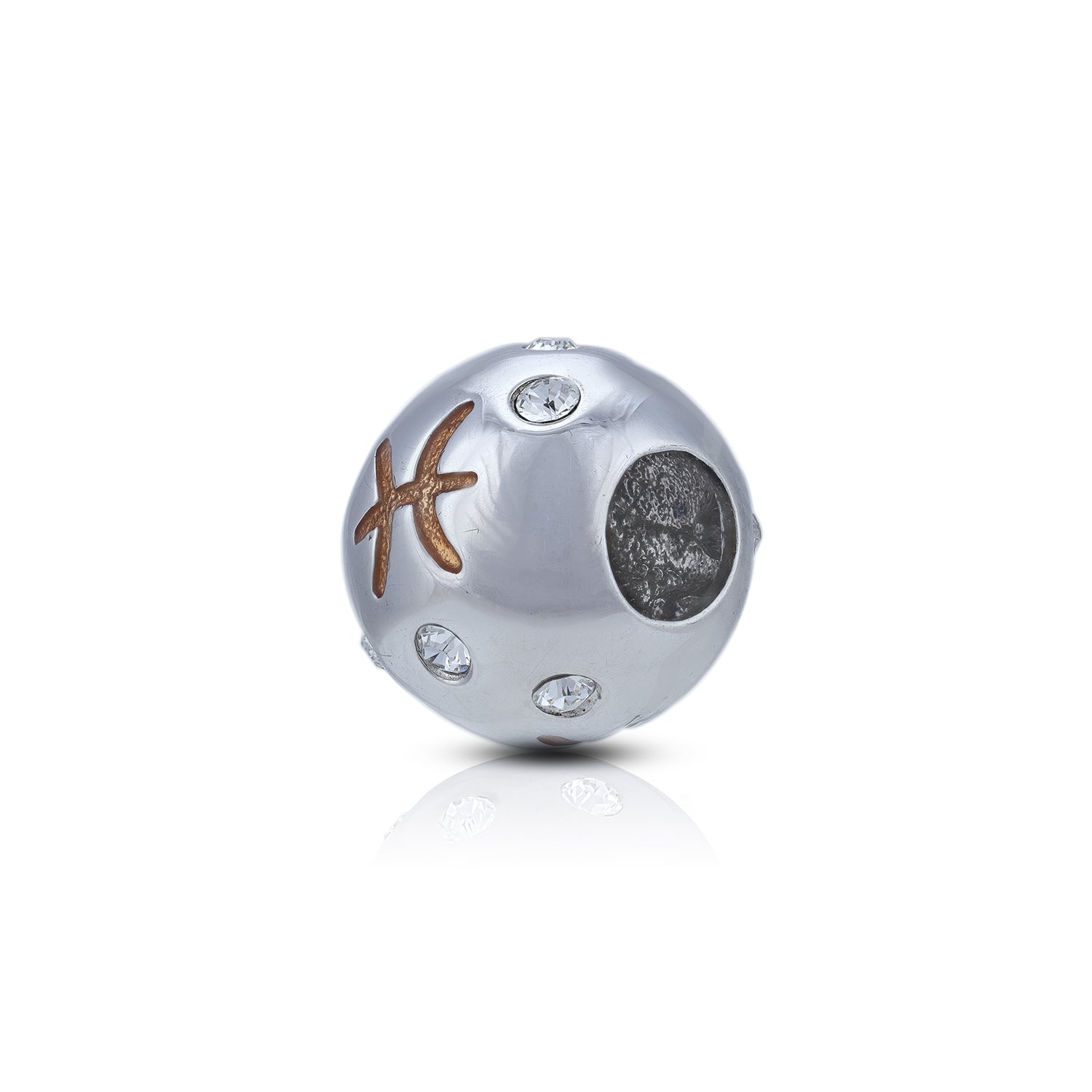 925 Sterling Silver Pisces Tranquil Tides Charm  Pendant for Women